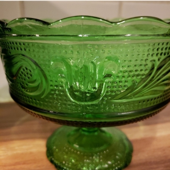 Vintage E.O.Brody Green Depression Glass Dish - Picture 5 of 6